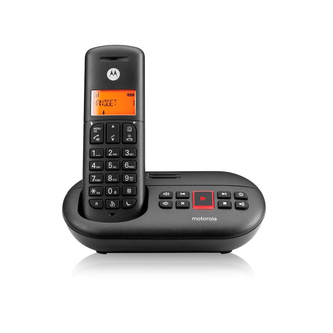 Motorola E211 Tr??dl??s H??ndtelefon med LCD-skjerm og Nummer??visning - Svart