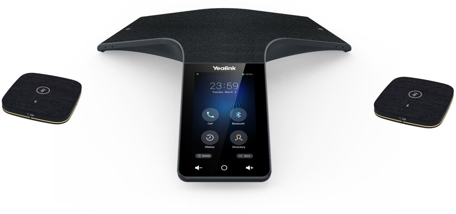 Yealink CP965 konferansetelefon med tr??dl??se mikrofoner ??? 5" touchskjerm, Android 9.0 ??? svart