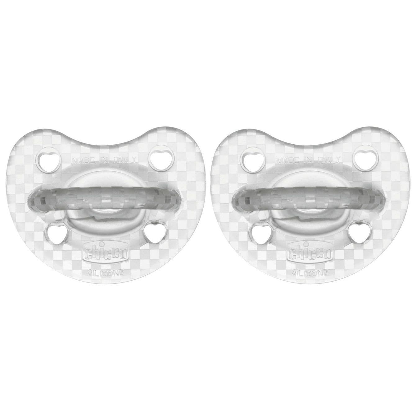 Chicco Gommotto Smokk - 6-16 mnd, Silikon Crystal, 2 stk - Transparent