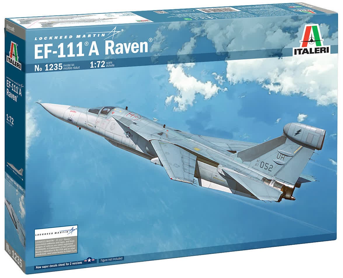 Italeri 1235 EF-111 A Raven Modellfly Byggesett - 1:72