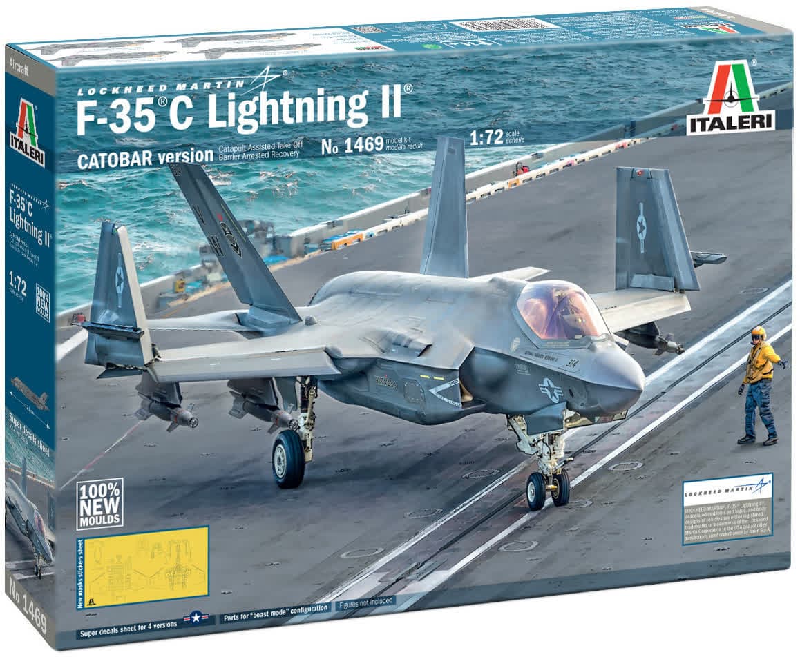Italeri 1469 F-35C Lightning II Modellfly Byggesett - 1:72