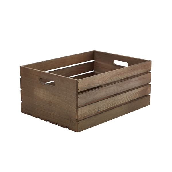 Genware Dark Rustic Trekasse 41 x 30 x 18 Cm