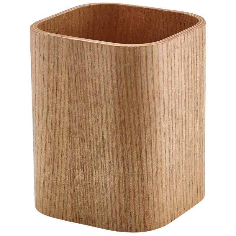 Lys Bestikholder Finér Træ 9 x 9 x 11cm
