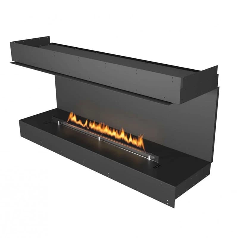 Planika Forma 1500 3-sidet biopeis - Planika Fires - Innebygd biopeis - FLA4 - Automatisk bioetanolpeis med fjernkontroll - Lengde: 160 cm