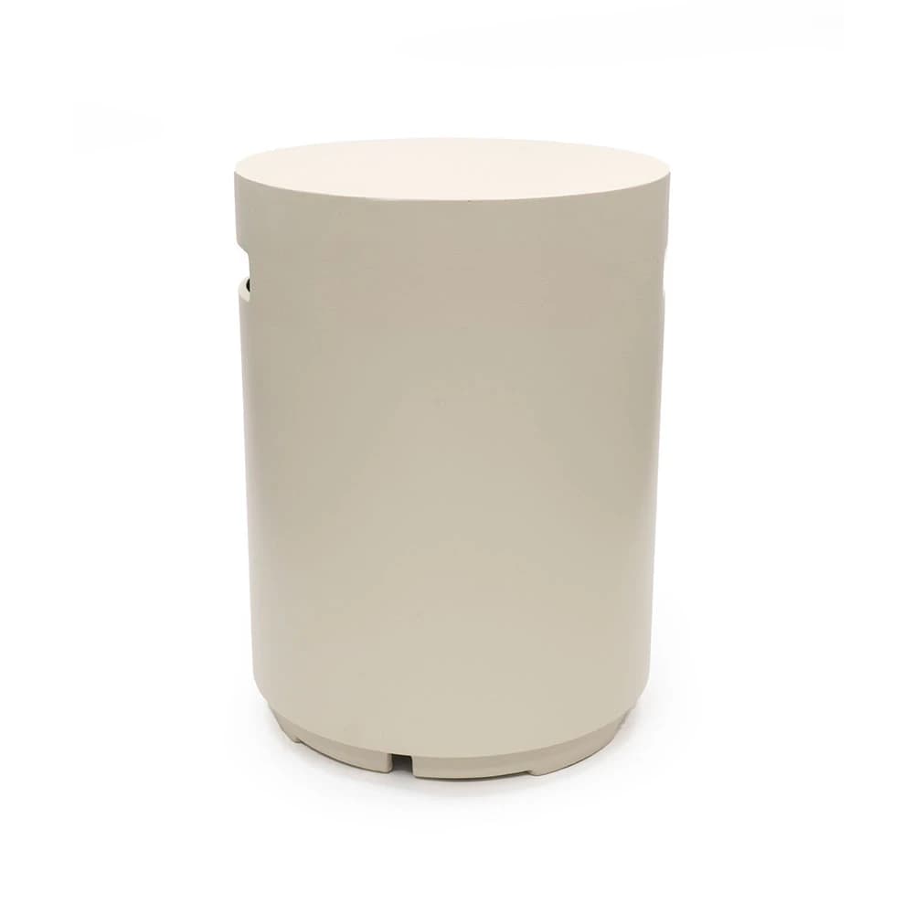 Gassflasketrekk Rund Østers Beige av Happy Cocooning - Kompositt 40,5 cm Utendørs Gassflaskelagring