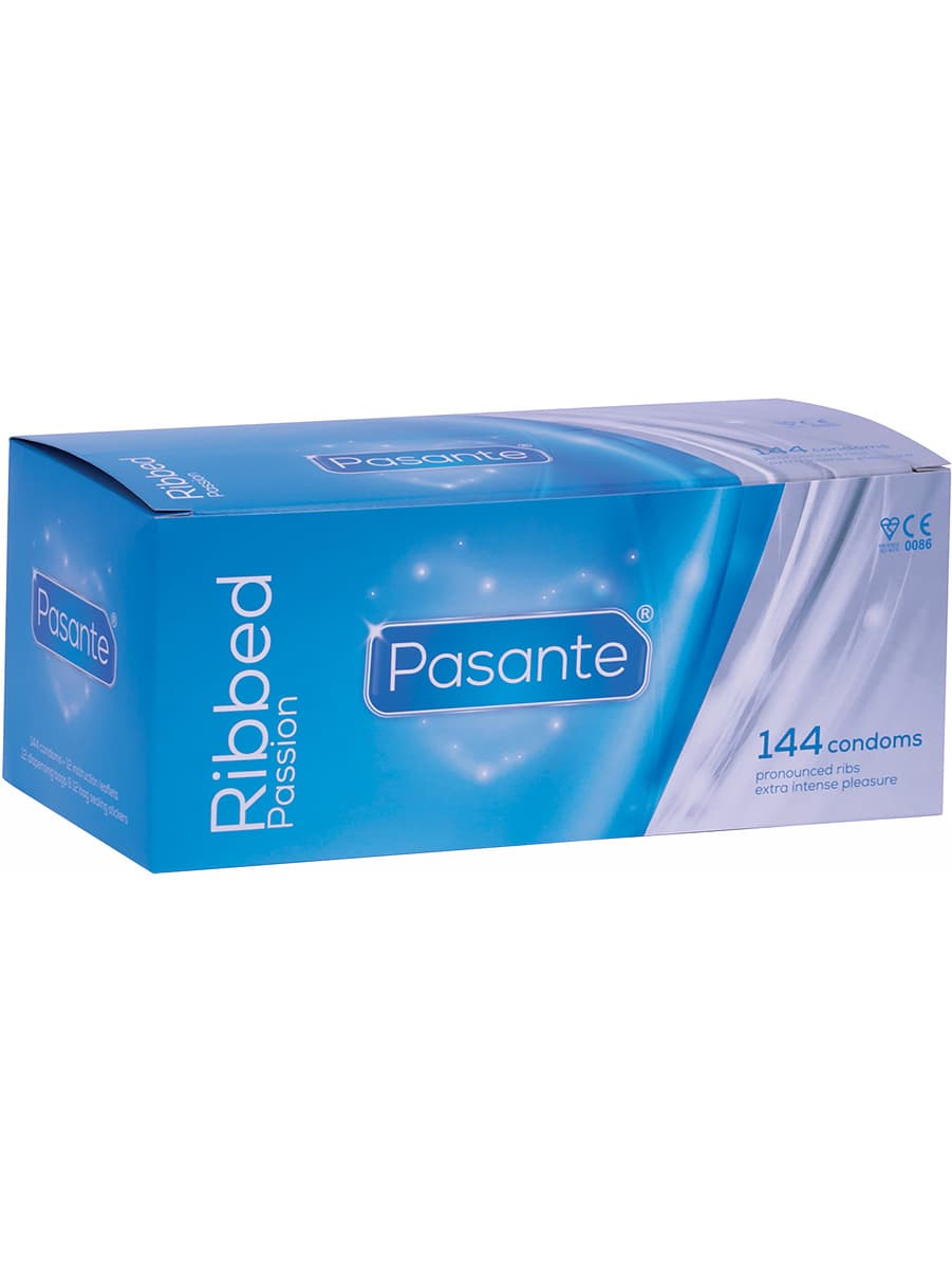 Pasante : Ribbed Passion Kondomer, 144 stk