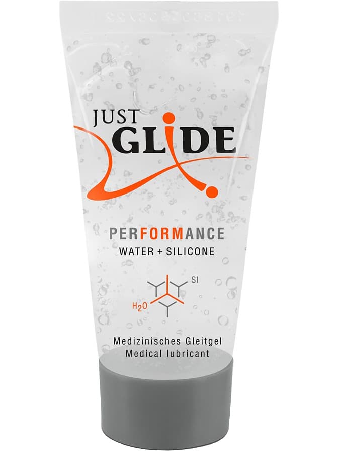 Just Glide : Performance, Vann + Silikon Glidemiddel