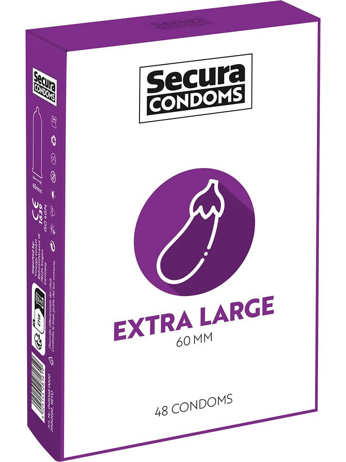 Secura : Extra Large Kondomer, 48 stk