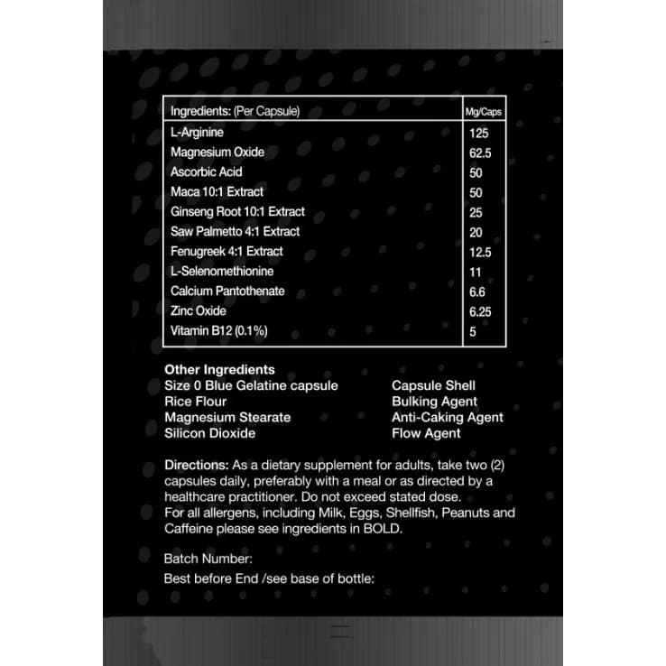 Testosterone Support L-arginin 60-pack view 2