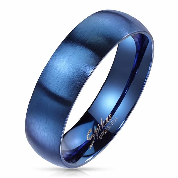 Matt blå herrering.