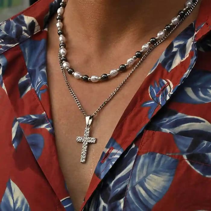 Urban Pearl & Steel Duo - Trendy smykkesett