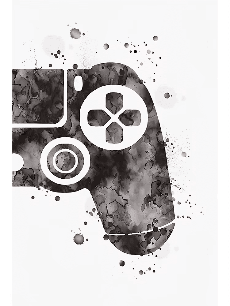 Plakat – Spillplakater / Svart trådløs joystick / 02