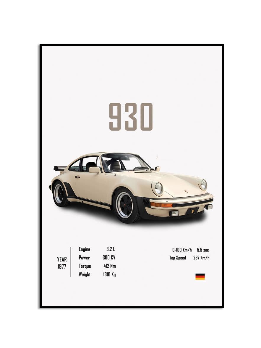 Plakat - Porsche 930 1977