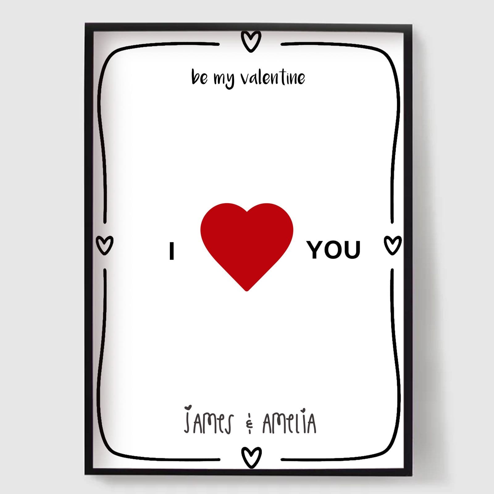 Personalisert Plakat - Vær Min Valentin Kort