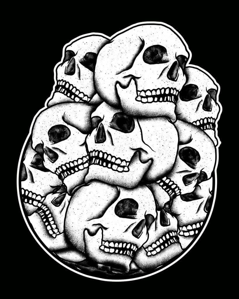 Sticker - Hodeskalle Haug Design