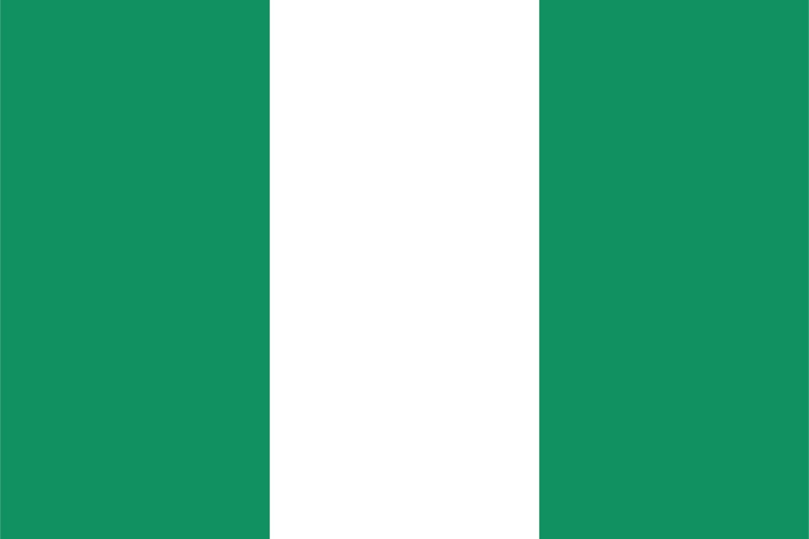 Nigeria Flagg - Klistremerke