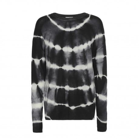 Overdimensjonert genser i sort/hvit tie-dye