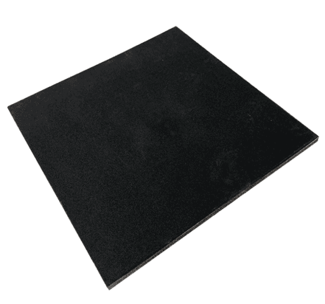 FitNord Gummiplate 1m x 1m x 20mm, svart