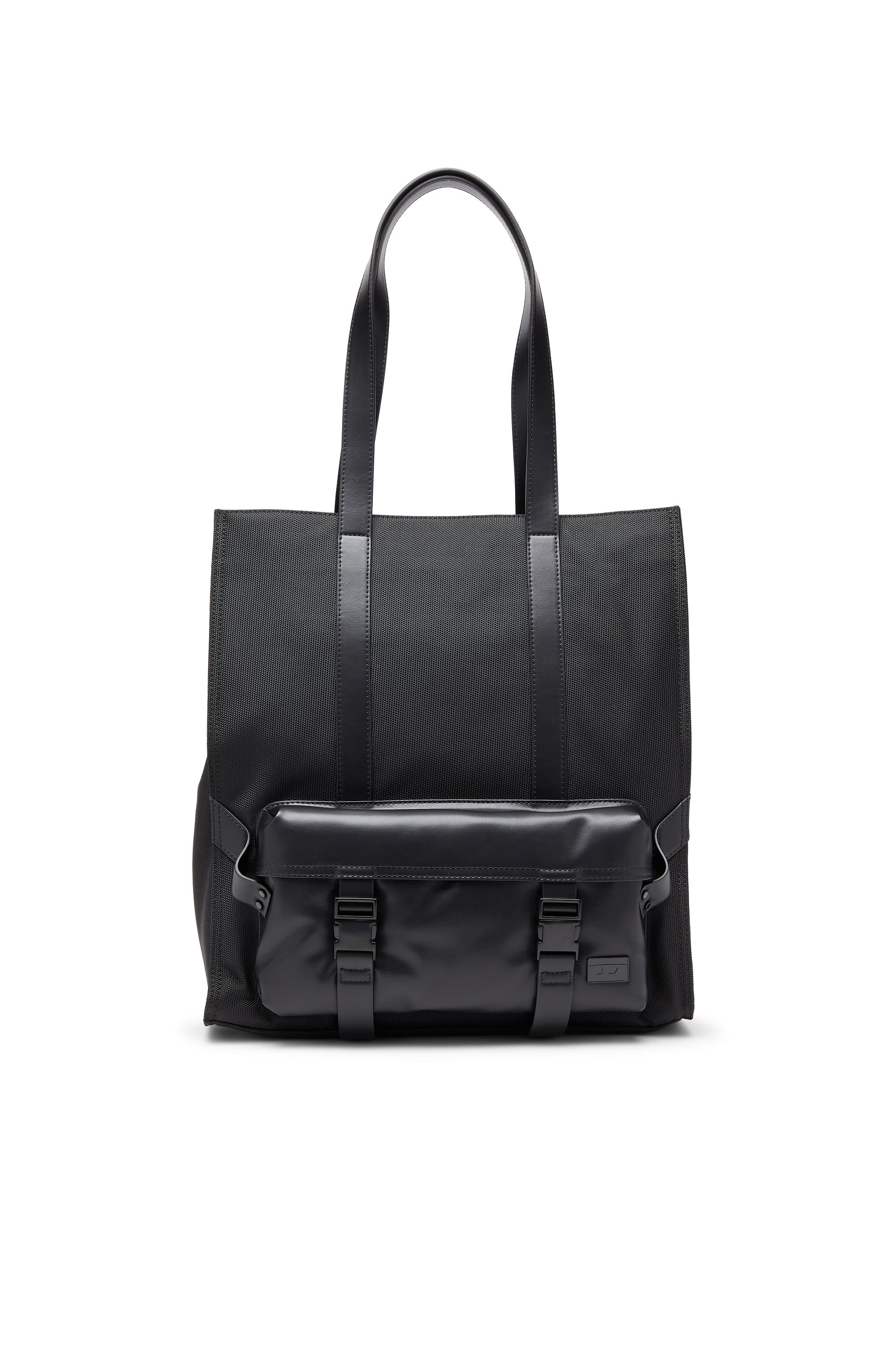 Diesel - Multi-Pkts - Shopping bag with flap pocket and zip - Shopping Bags - Unisex - Black