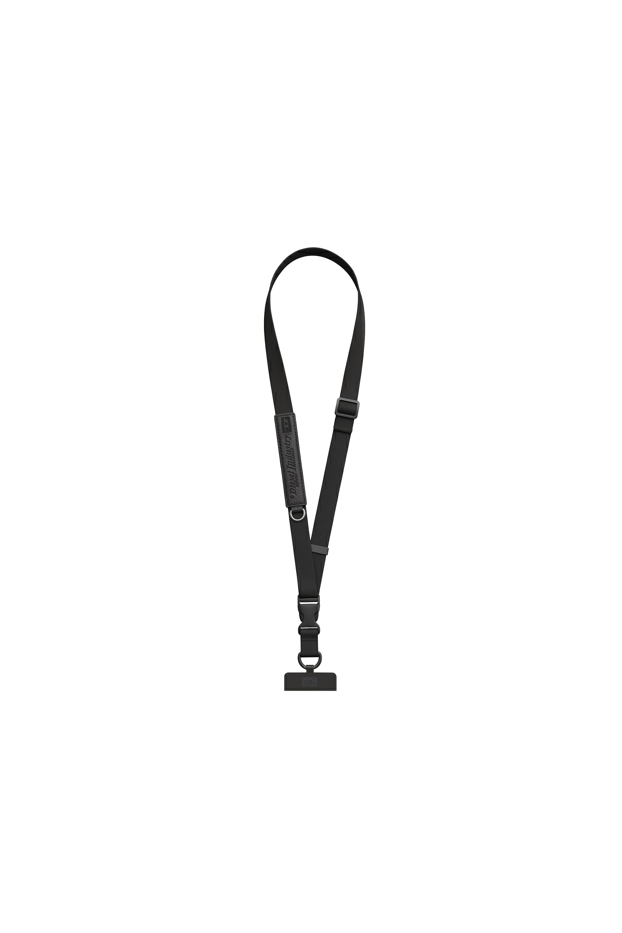 Diesel - Flag D necklace phone crossbody strap - Universal straps - Unisex - Black