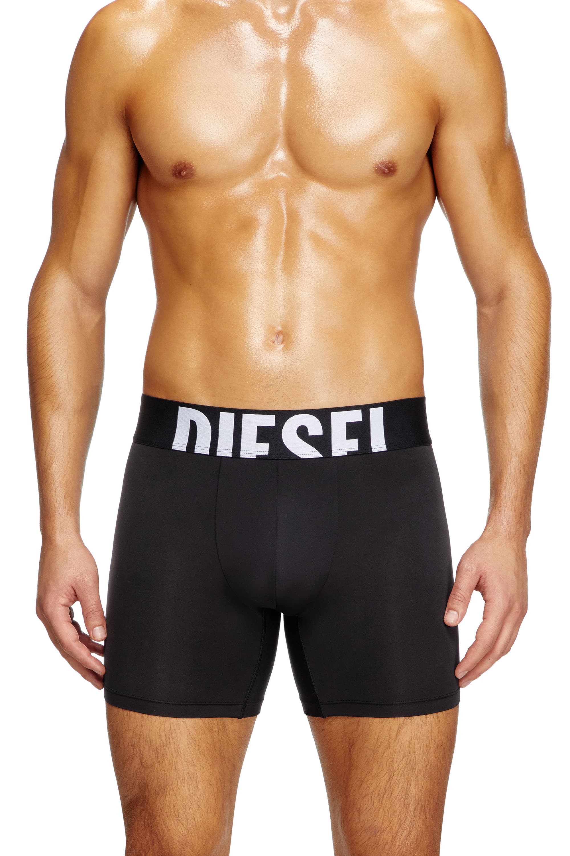 Diesel - Three-pack boxer briefs in microfibre - Boxer briefs - Man - Black