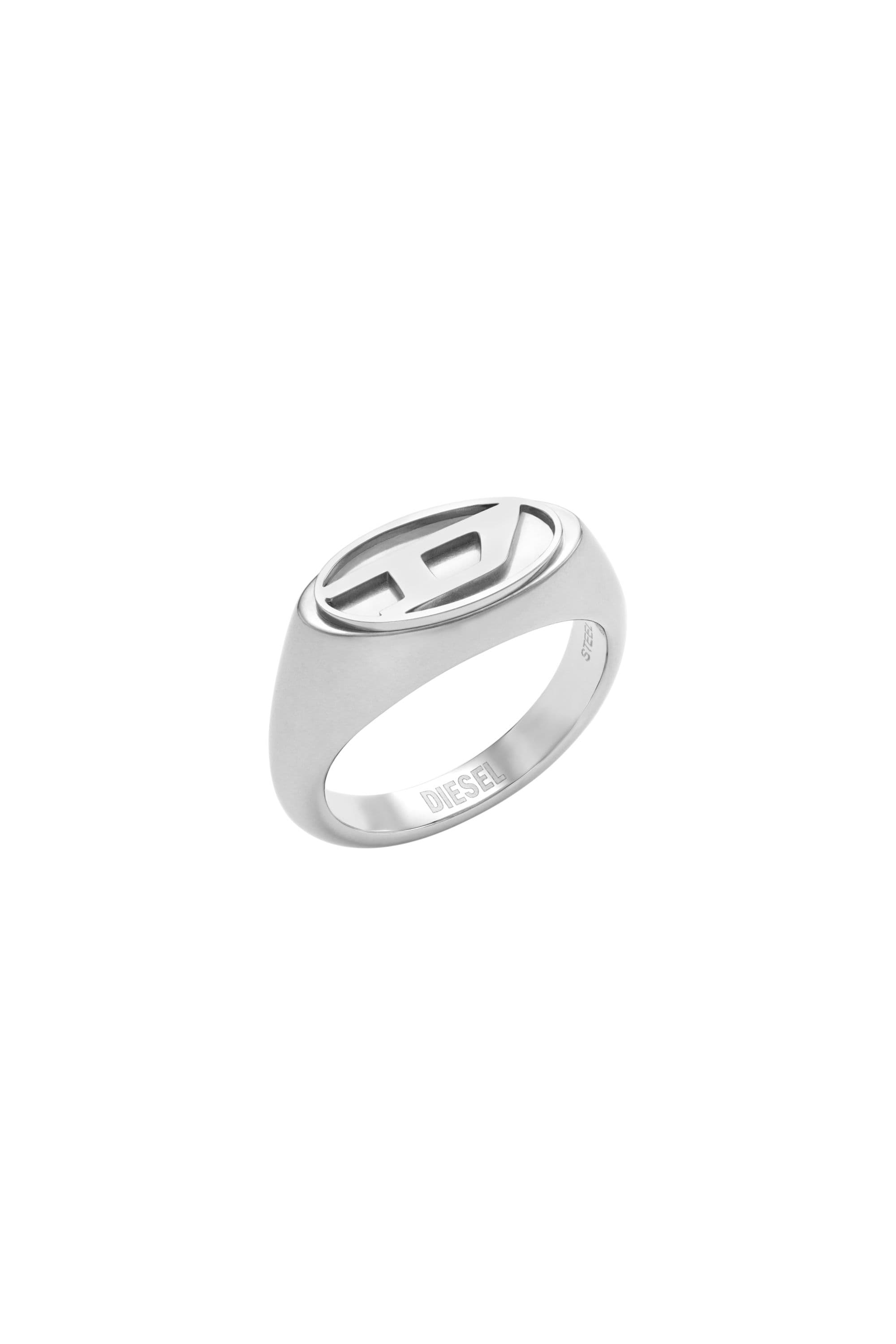 Diesel - Stainless steel signet ring - Rings - Unisex - Silver