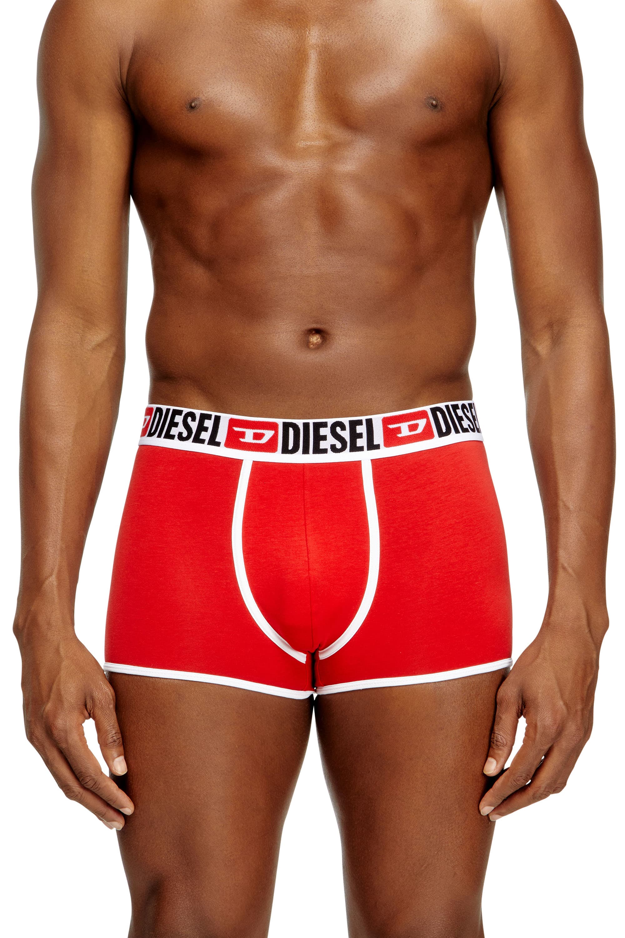Diesel - Three-pack of stretch cotton boxer briefs with binding - Trunks - Man - Red
