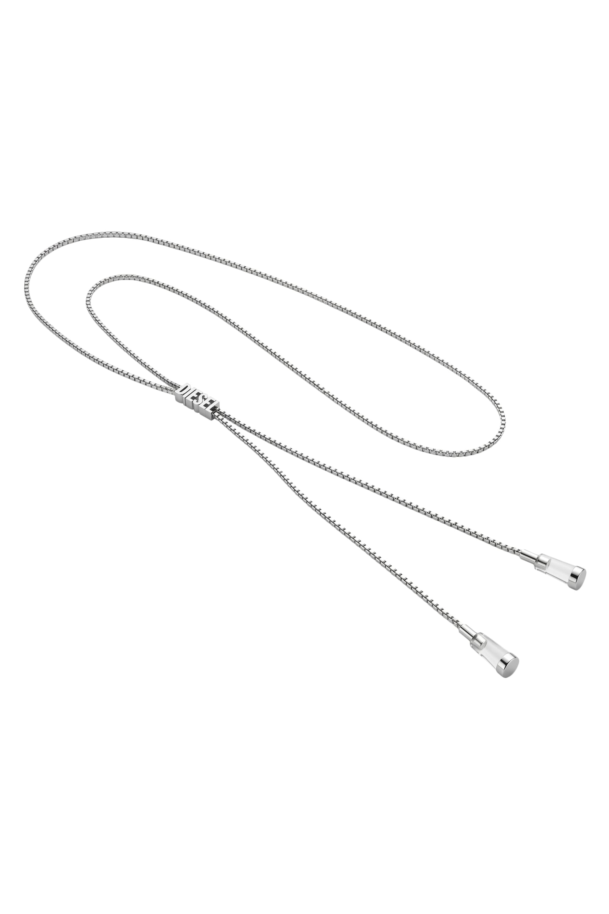 Diesel - D chain earbuds necklace - Universal straps - Unisex - Silver
