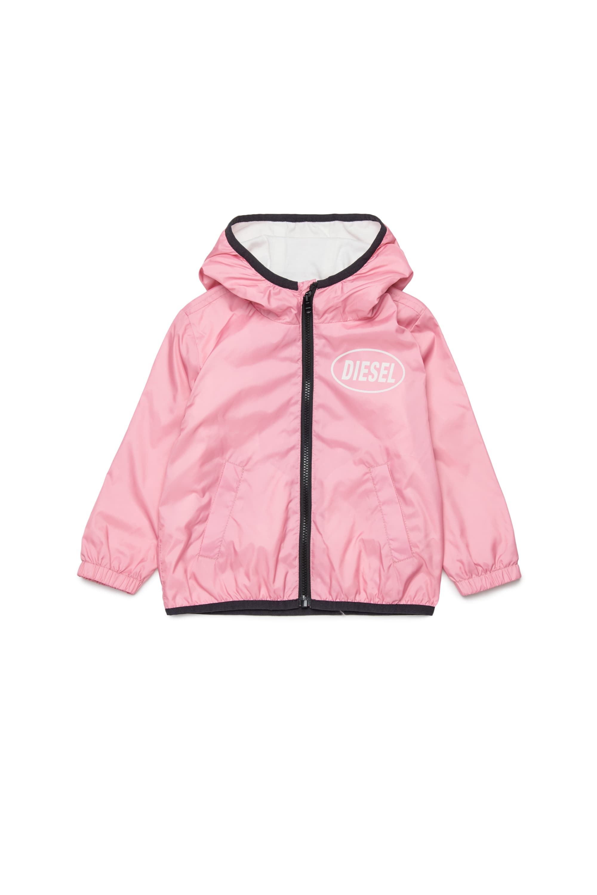 Diesel - Light jacket with hood and logo print - Jackets - Unisex - Pink