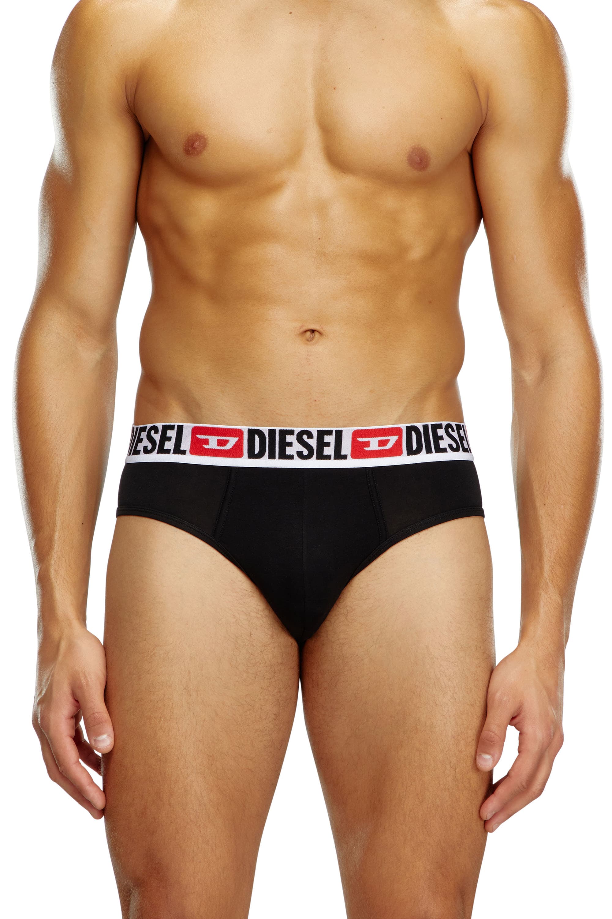 Diesel - Three-pack of solid-colour briefs - Briefs - Man - Black