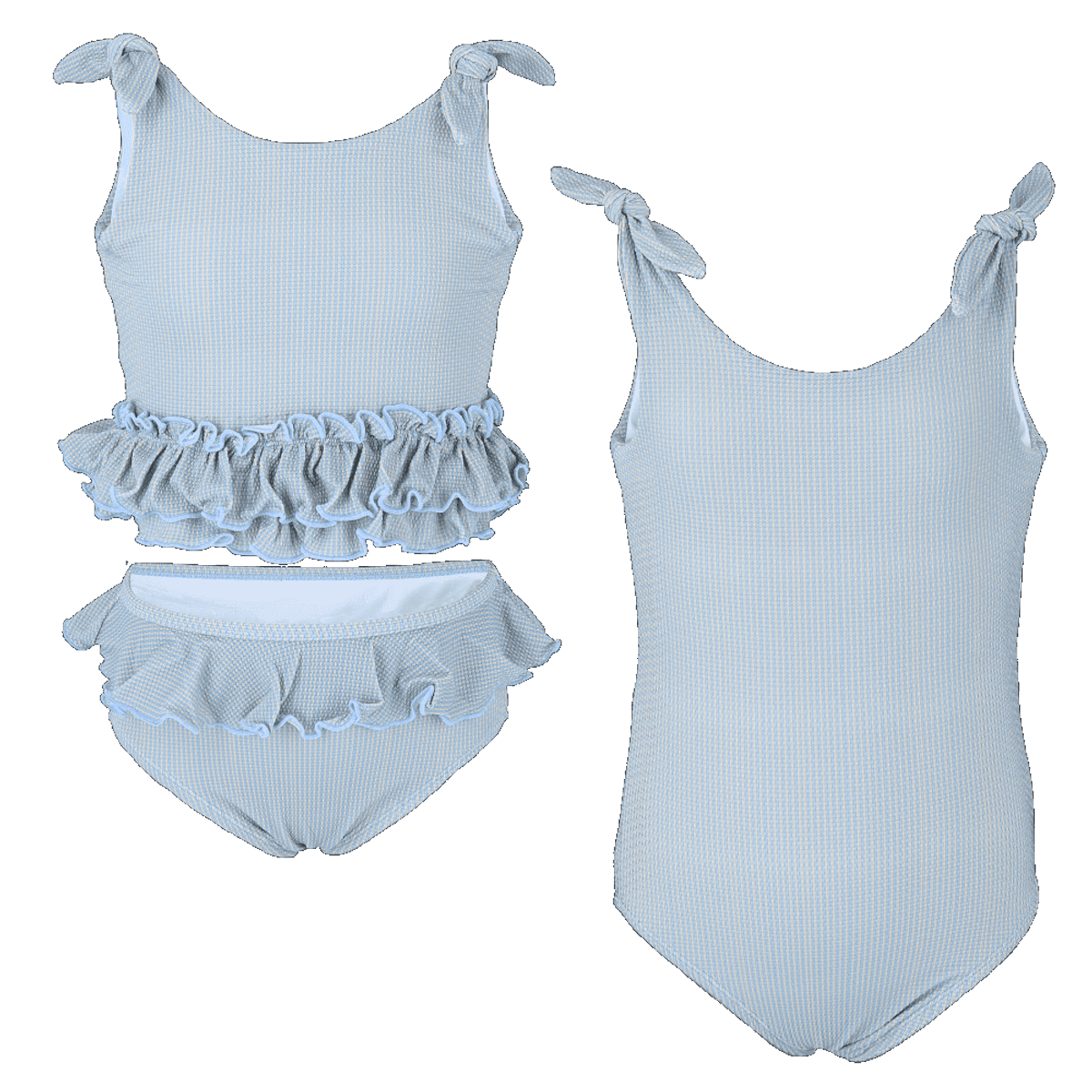 Bruse Bikini og badedrakt sett, Sjøsanden, Stripes (98 cm)