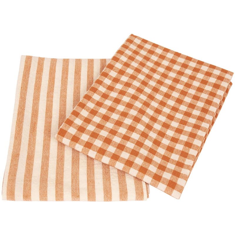 Kjøkkenhåndklær 2-pk Rut/rand Home 50x70 Cm