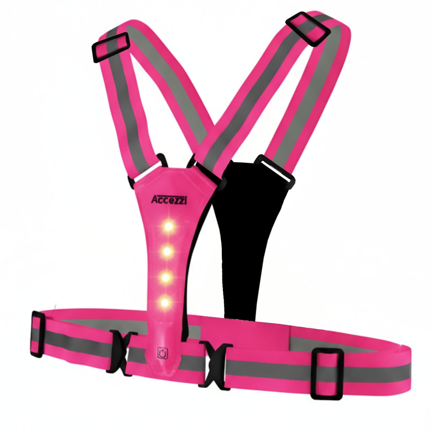 Accezzi LED Refleksvest, Pink