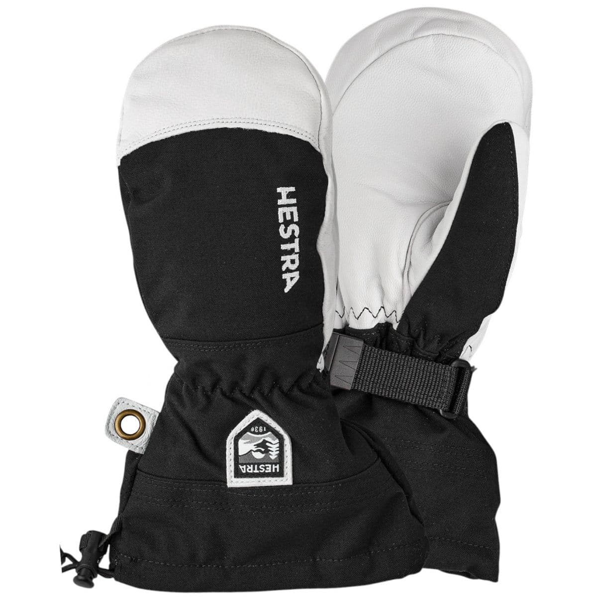 Hestra Army Leather Heli Skivotter, Junior, Black
