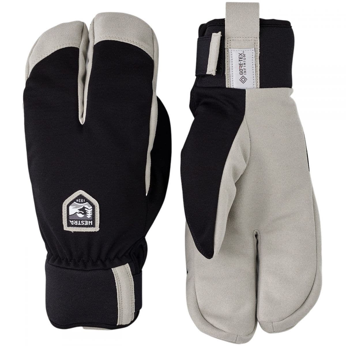 Hestra W.S. Wool Terry Split, Hansker, Black