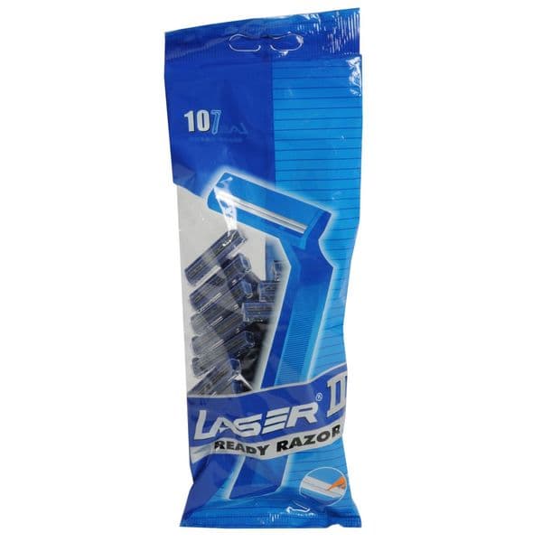 Laser II Engangs 2-Blads Barberhøvel for Menn - 10 stk