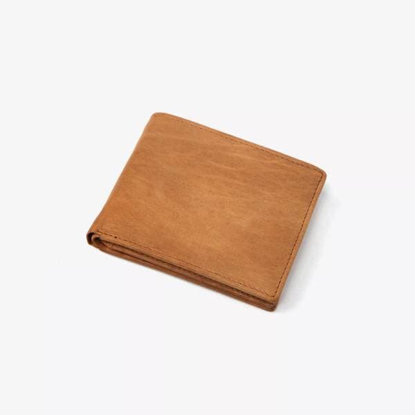 Lommebok skinn Cognac liten