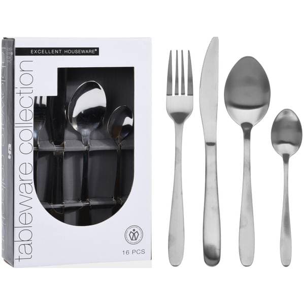 Bestikksett Rustfritt Stål 16deler|Excellent Houseware