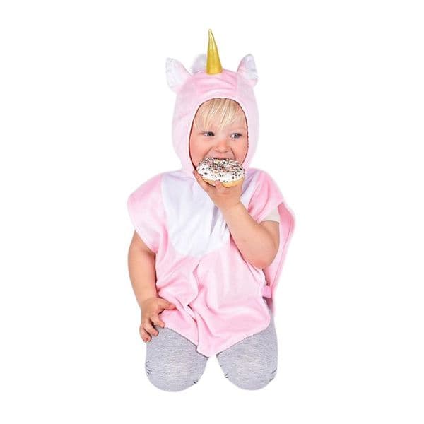 Rosa enhjørning Baby kappe 1-4 år