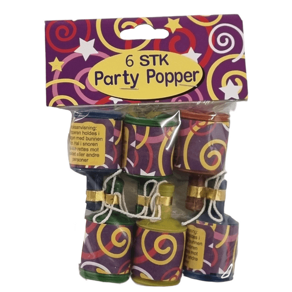 Partypopper 6pk | Perfekt til fest og feiring