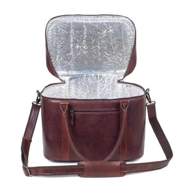 Kjøleveske CAB Tylösand 36x29x26 cm Brunt Skinn