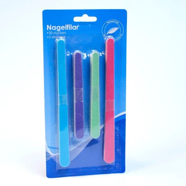 Neglfilpakke 30pk | Ulike grovheter og farger