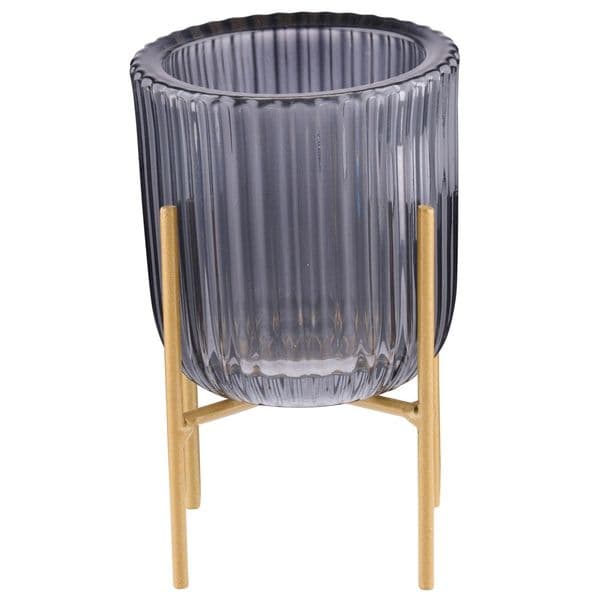 Telysholder i Glass med Stativ | Elegant og Moderne Design