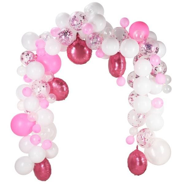 Ballongbue Rosa 122deler 5m