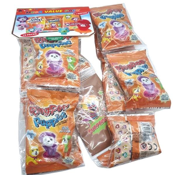 10pk Ring Pop Puppies Serie 2 (Storpakk)