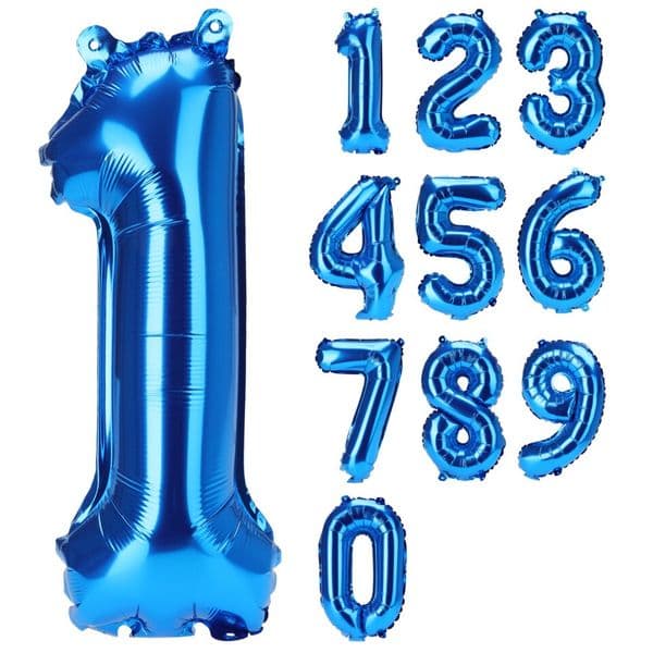 Tallballonger Folie Blå 40cm