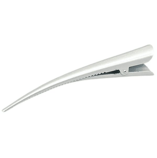 Hårklype i hvit metall 13cm | Beauty | Stilren og solid