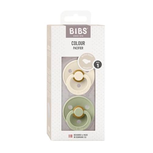 Bibs Colour 2-pakning, Str. 1 (0-6 Md.), Anatomisk - Lateks