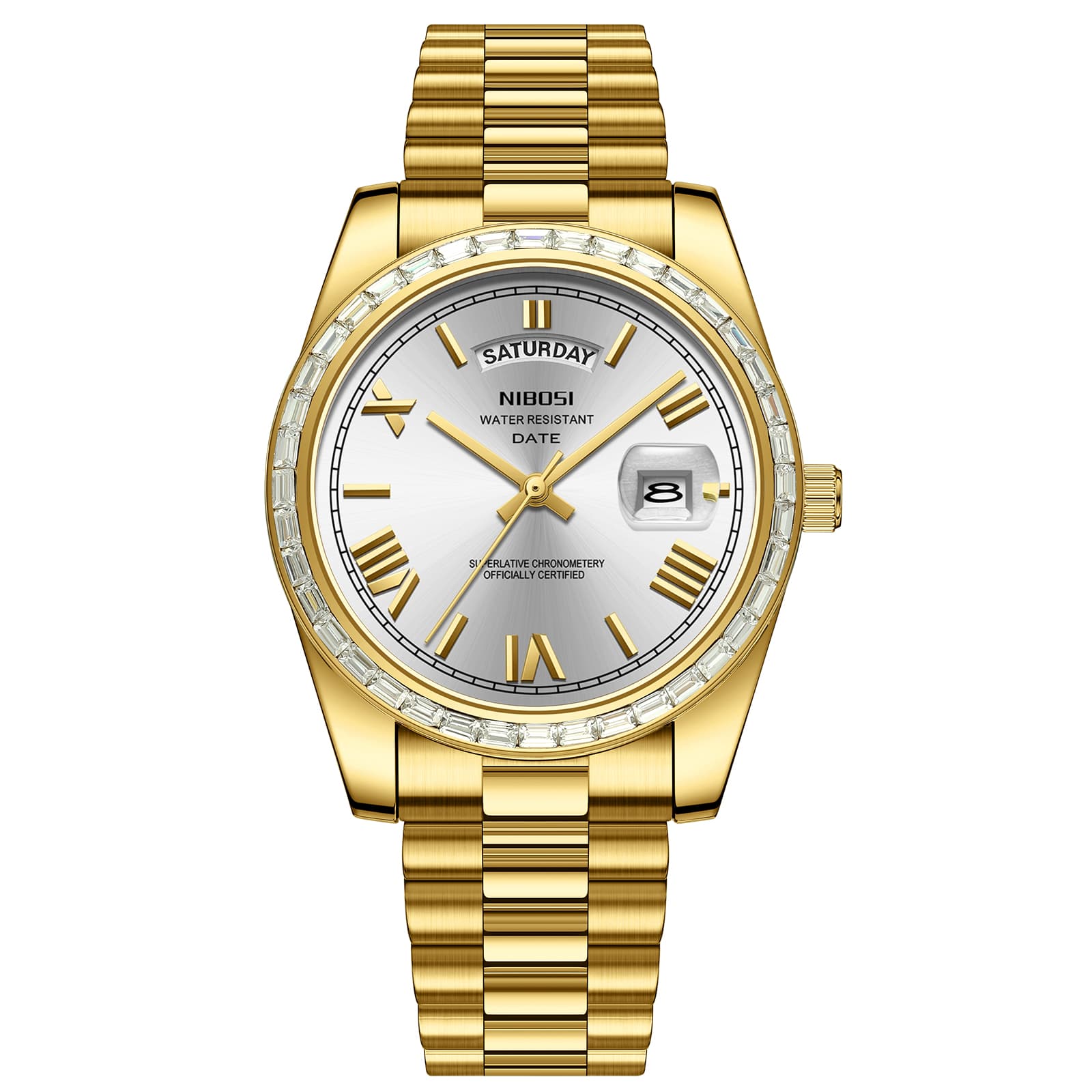 Nibosi Day-Date President Gold Silver