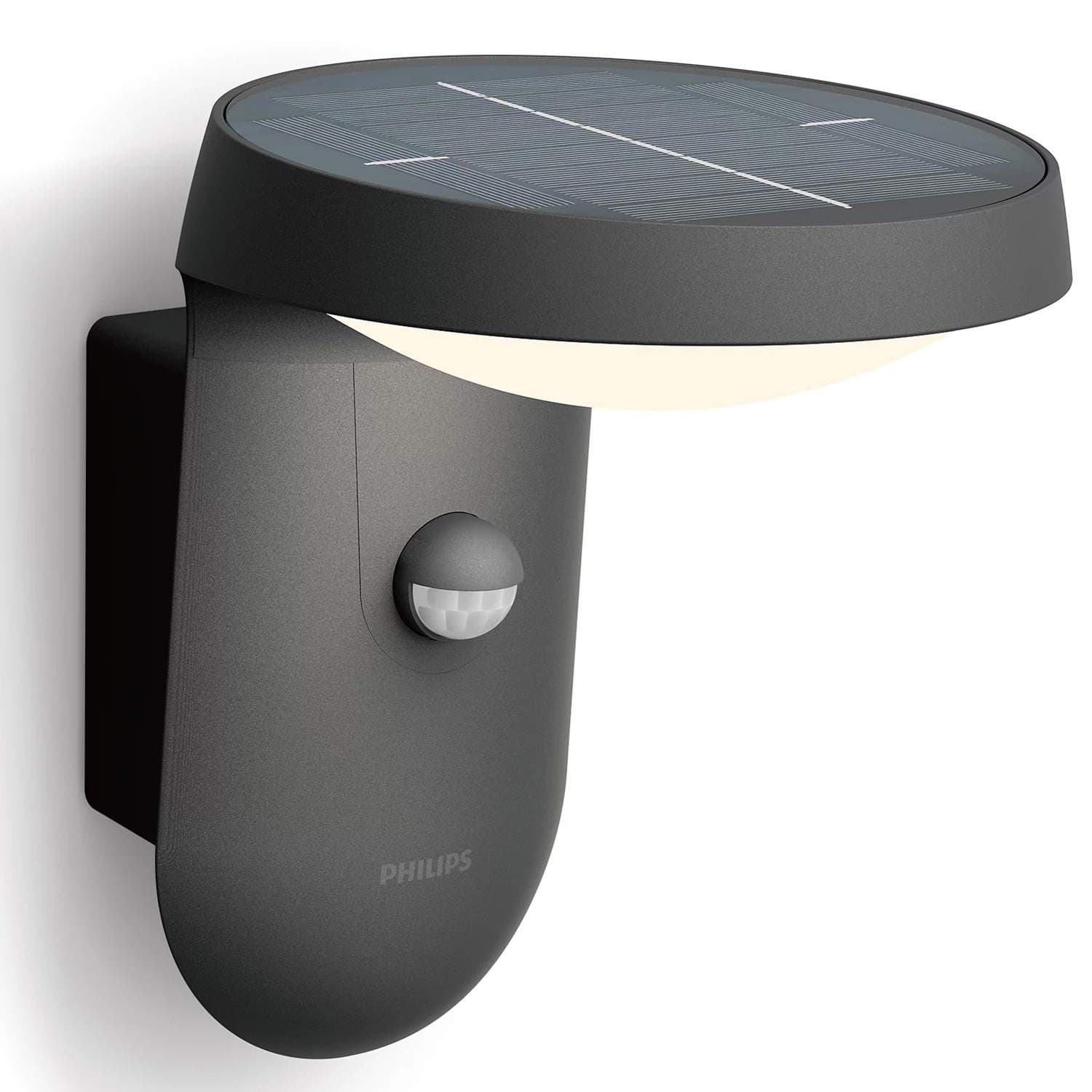 Tyla Vegglampe Solcelle IR sensor Ultra Effektiv LED 255lm IP44 Antrasitt